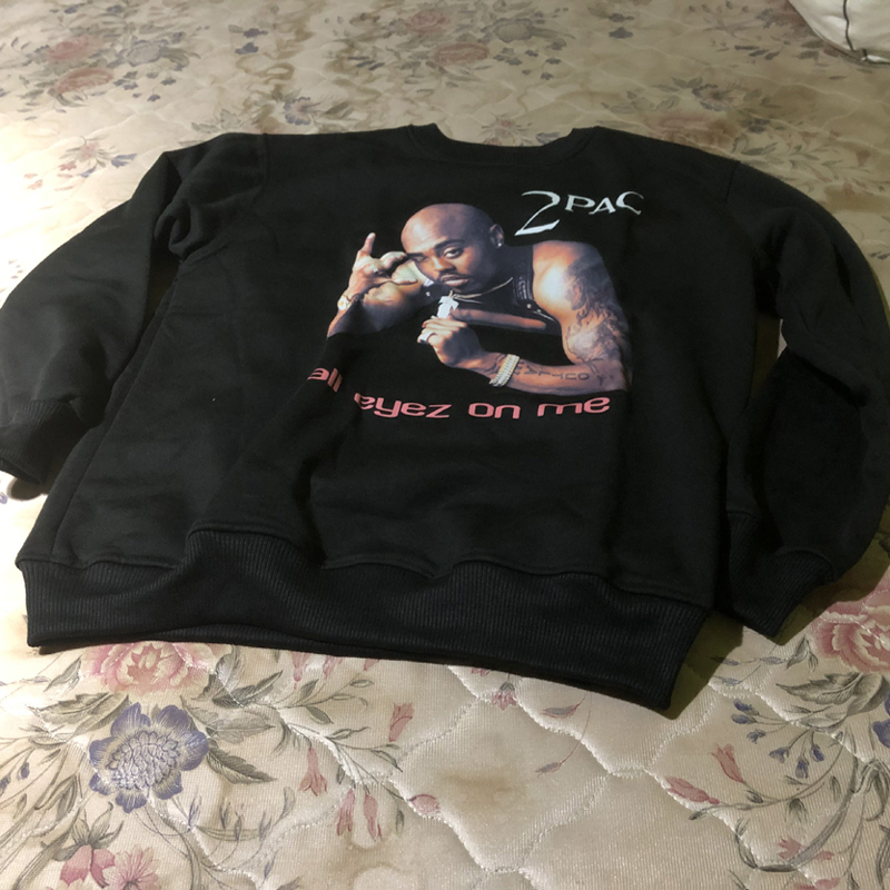 Crewneck 2Pac All Eyez on Me TUPAC Sweeatshirt Bahan Katun