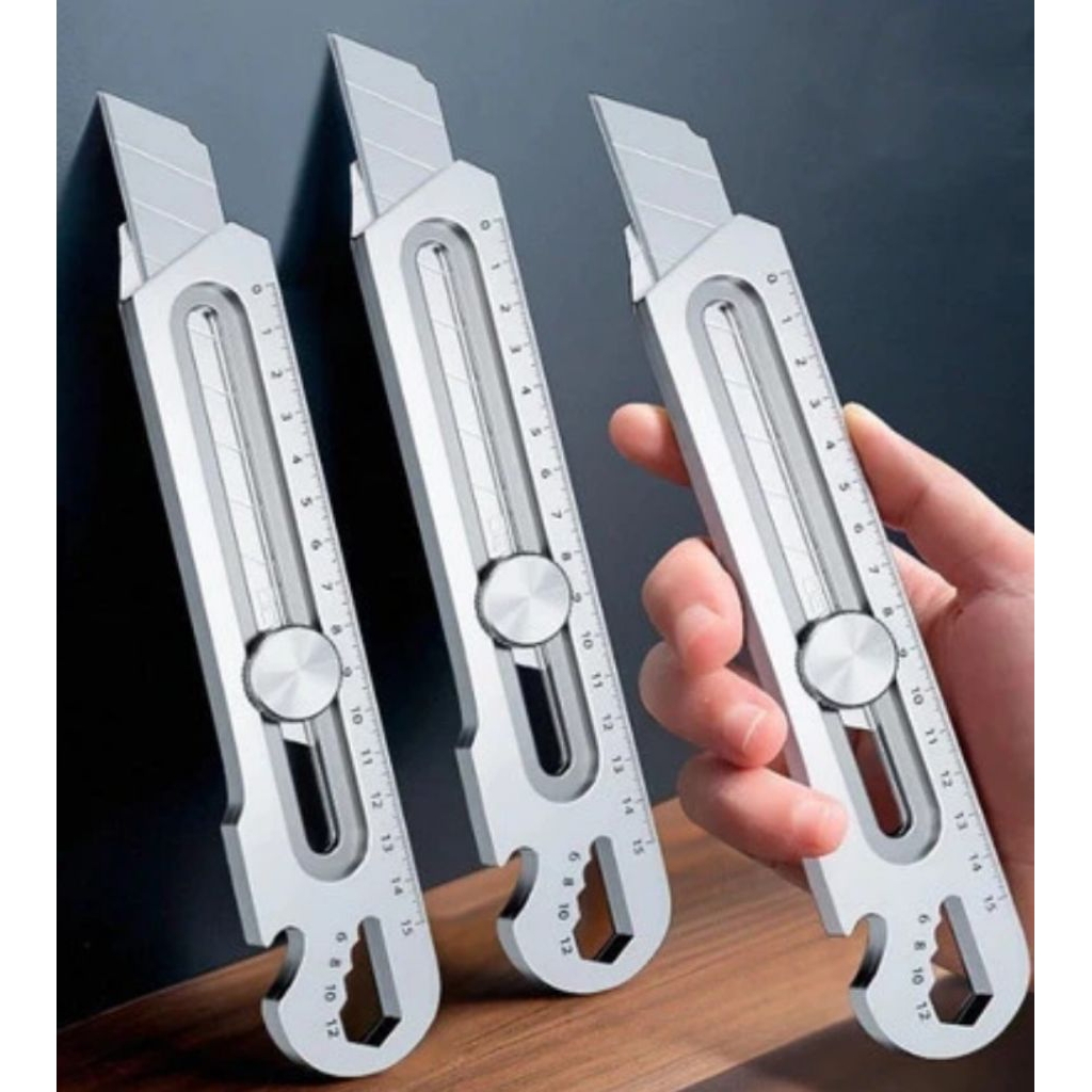 

Alat Pemotong Kertas Tahan Karat/Pisau Cuter Baja Stainless multi fungsi 9 in 1