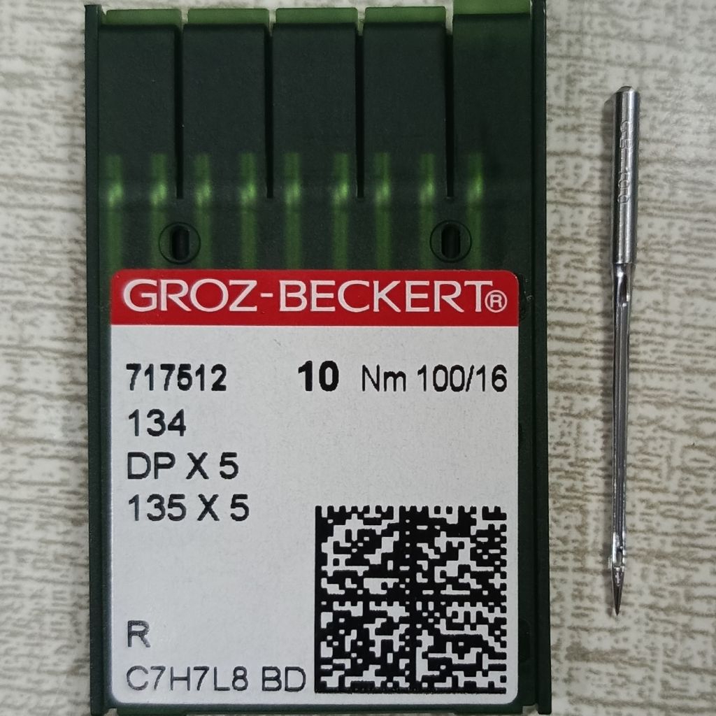 DPx5 100/16 GROZ BECKERT jarum mesin jahit pabrik sepatu DP x 5 nomor 16
