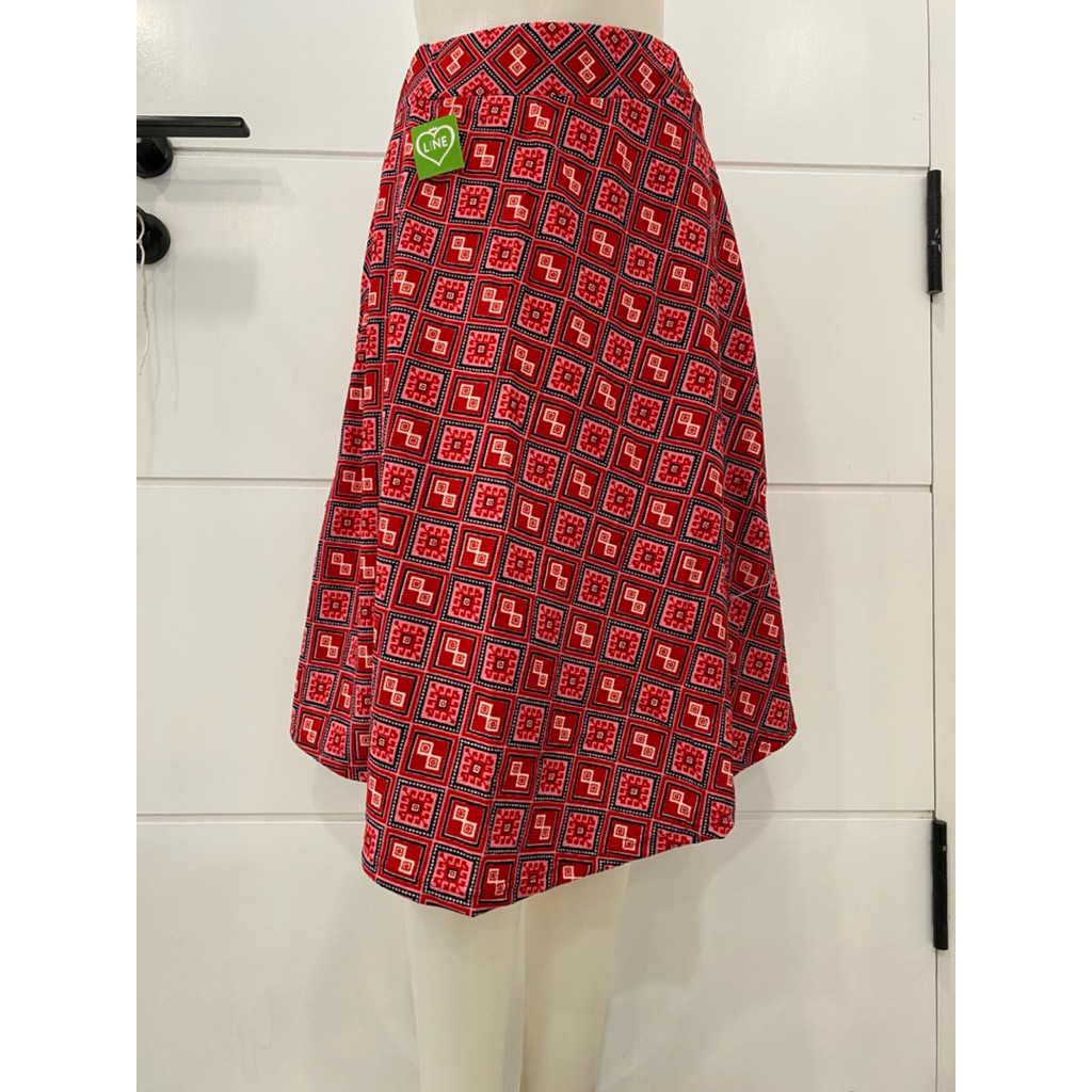 Rok payung pendek 7/9  rok wanita bahan waffel motif
