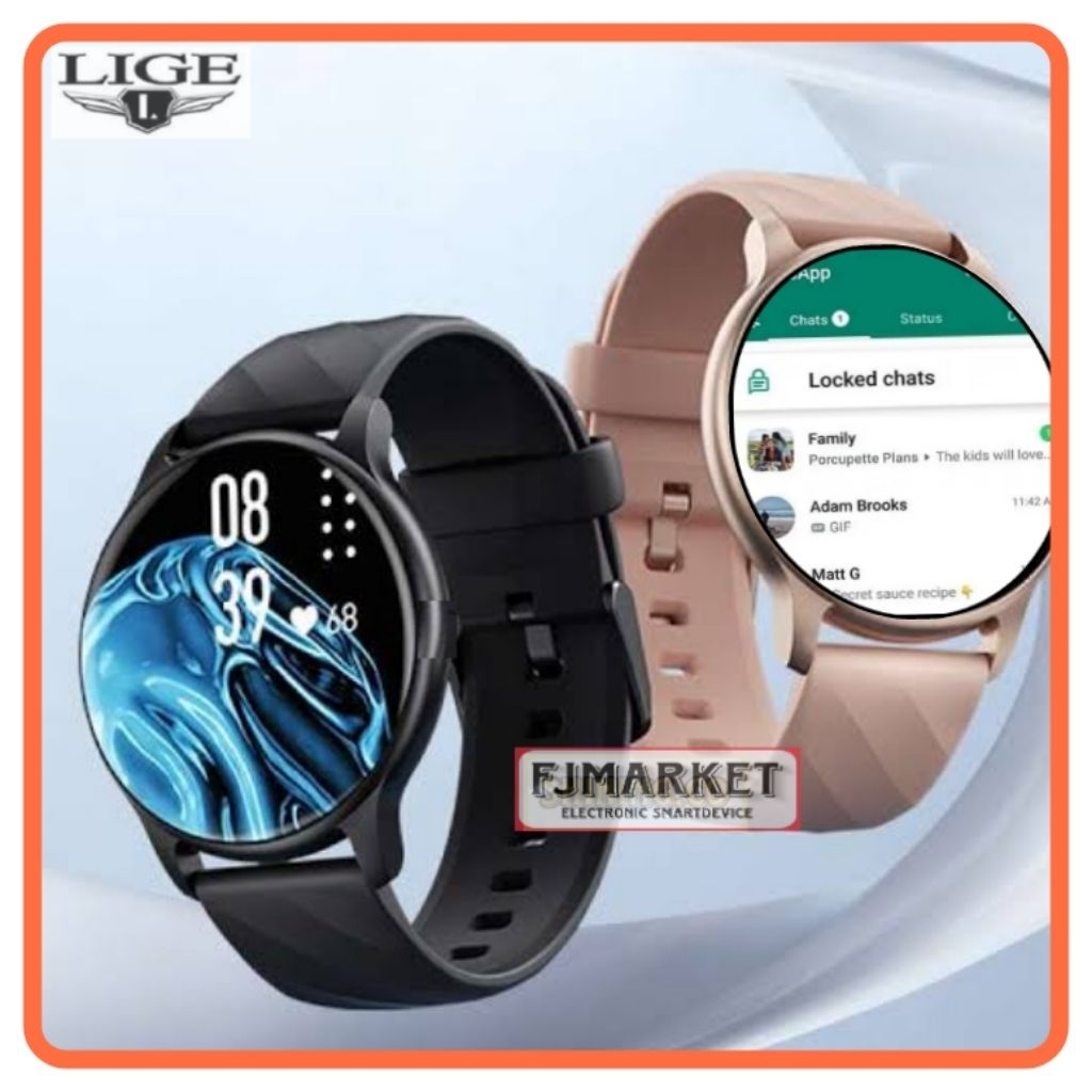 [ JAM HP D18 BULAT TERBAIK BISA WA ] SMARTWATCH ANDROID D18 BISA WHATSAPP SMS TLFN MUSIK KAMERA BLUE