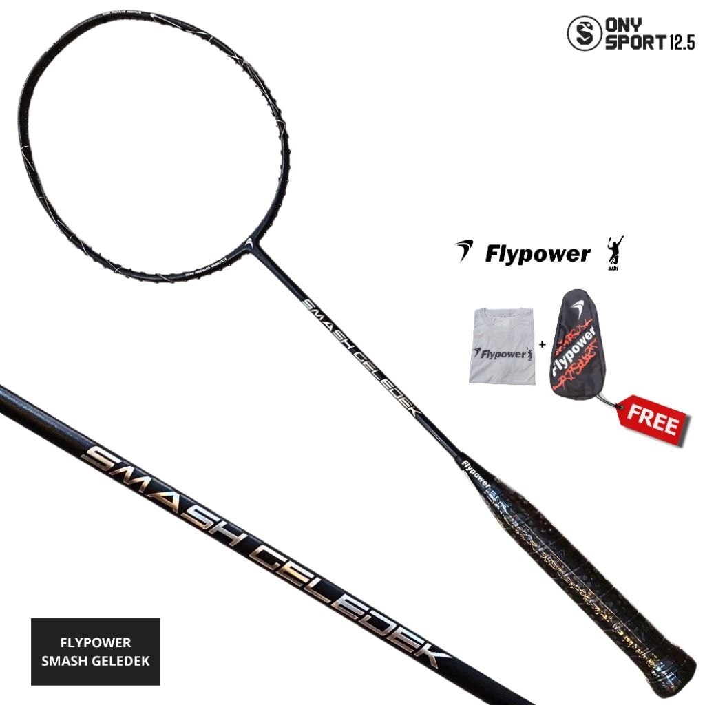 RAKET BADMINTON FLYPOWER SMASH GELEDEK 100% ORI