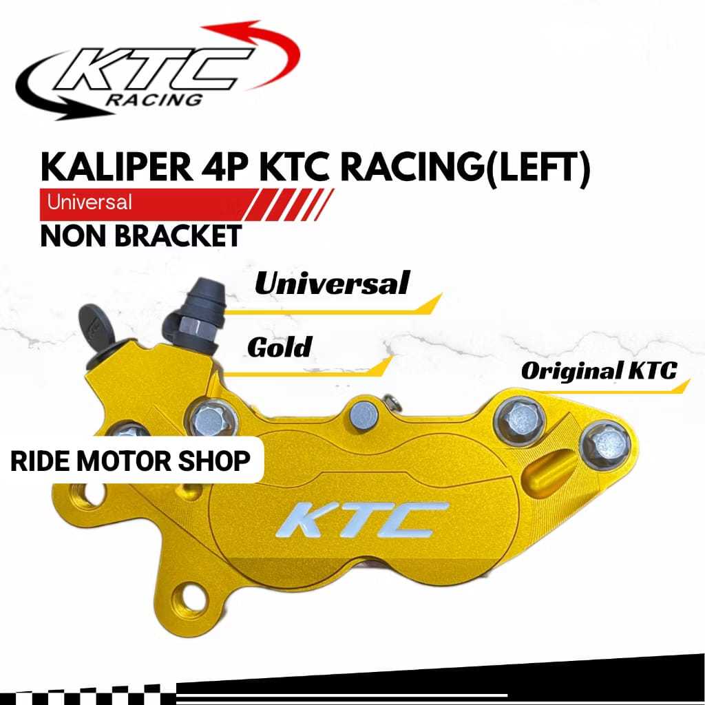 Kaliper Depan Kiri KTC Racing 4 Piston Non Bracket Universal Original