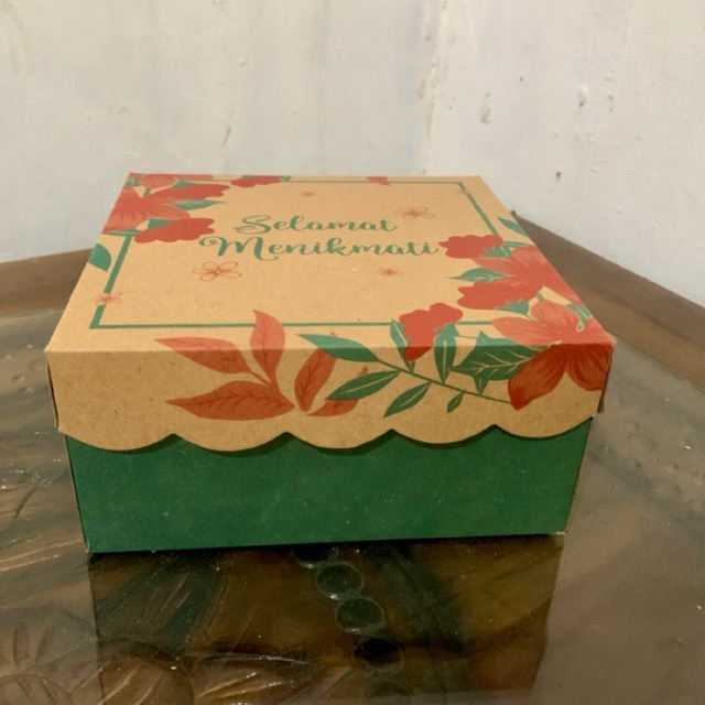 50/100 Pcs Kardus Motif||Dus Nasi/Kue/Snack||Dus Uk 15x15|