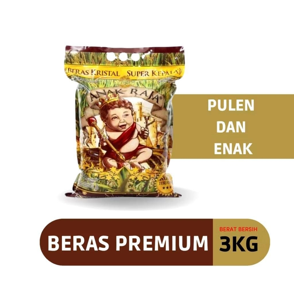 

TERMURAH BERAS PREMIUM ANAK RAJA 3KG BERAS PULEN DAN ENAK BISA COD