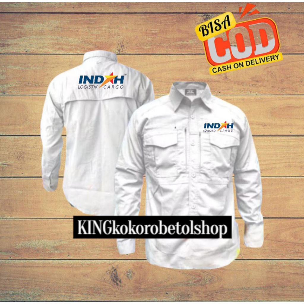 KEMEJA INDAH LOGISTIK CARGO kemeja Tactical indah cargo costum bordir komputer