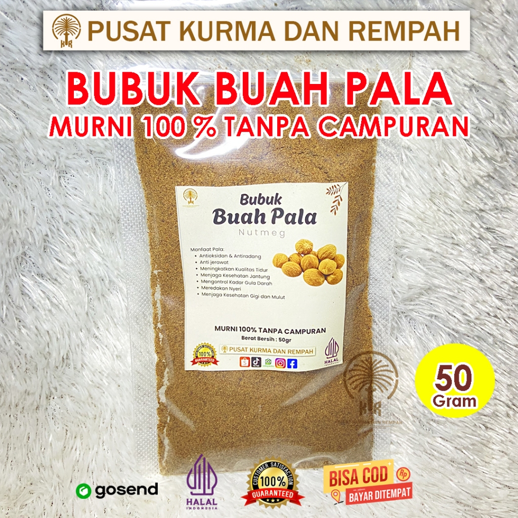

Bubuk Buah Pala Premium 50gr – Murni Tanpa Campuran