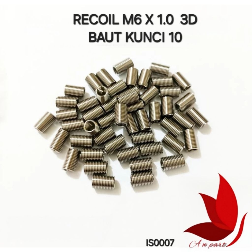 recoil m6x1.0 3D recoil baut kunci 10 recoil baut 10 recoil drat 10
