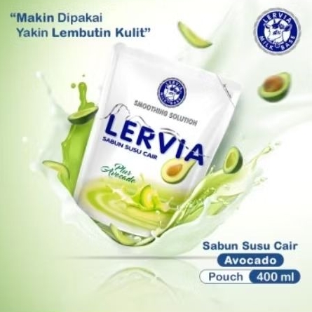 Lervia Shower Cream Milk & Avocado 400 ml Sabun mandi cair
