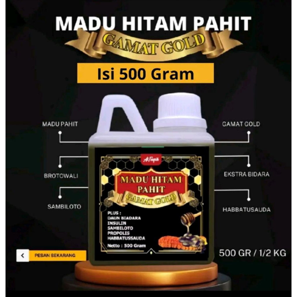 

Madu Hitam Pahit Gamat Gold Al faqih 500gr - Atasi Diabet dan Maag Kronis