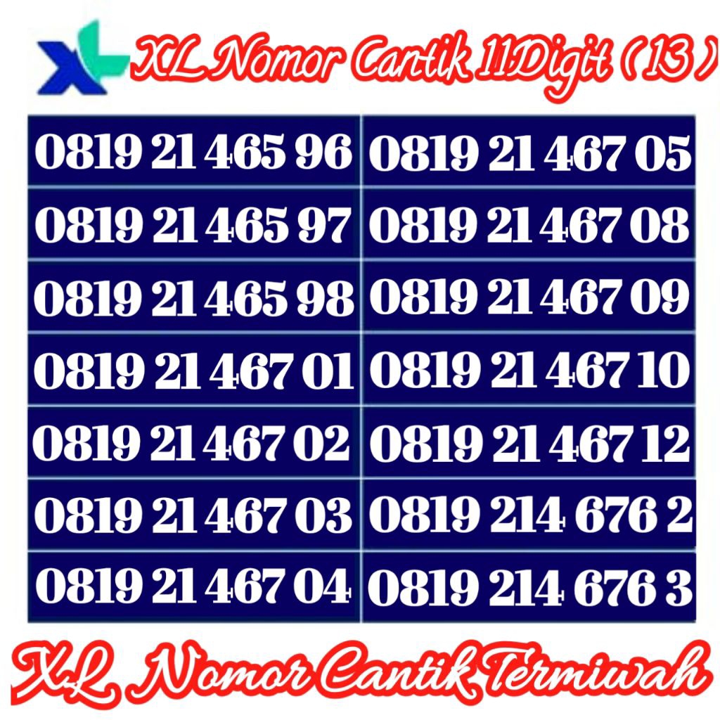promo perdana XL nomor cantik 11angka(Cek Deskripsi)