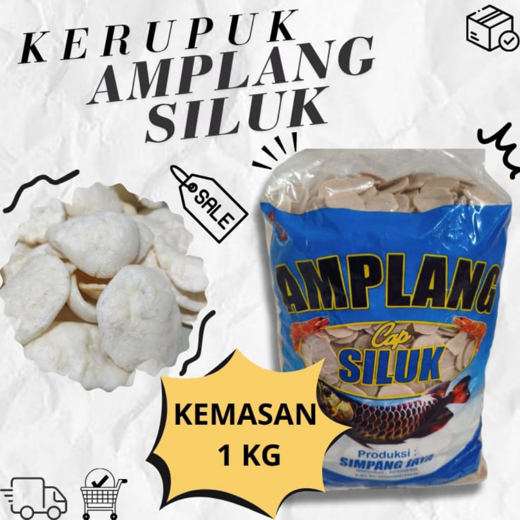

KERUPUK AMPLANG SILUK, kerupuk mentah amplang siluk sedap rasa ikan tengiri KEMASAN 1KG