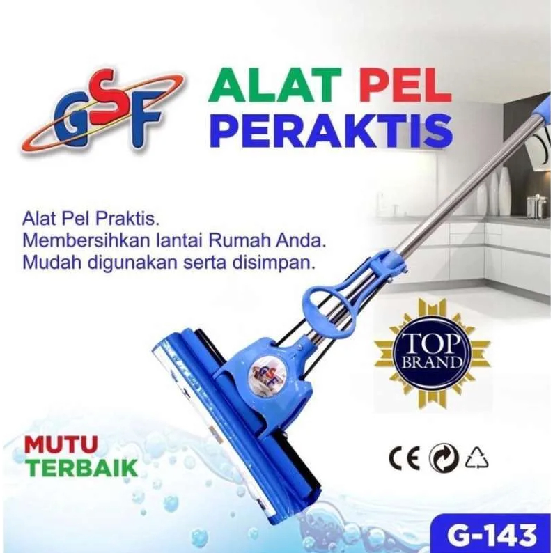 Pel Lantai Sodok / Tarik GSF 5632 Model Busa Biru