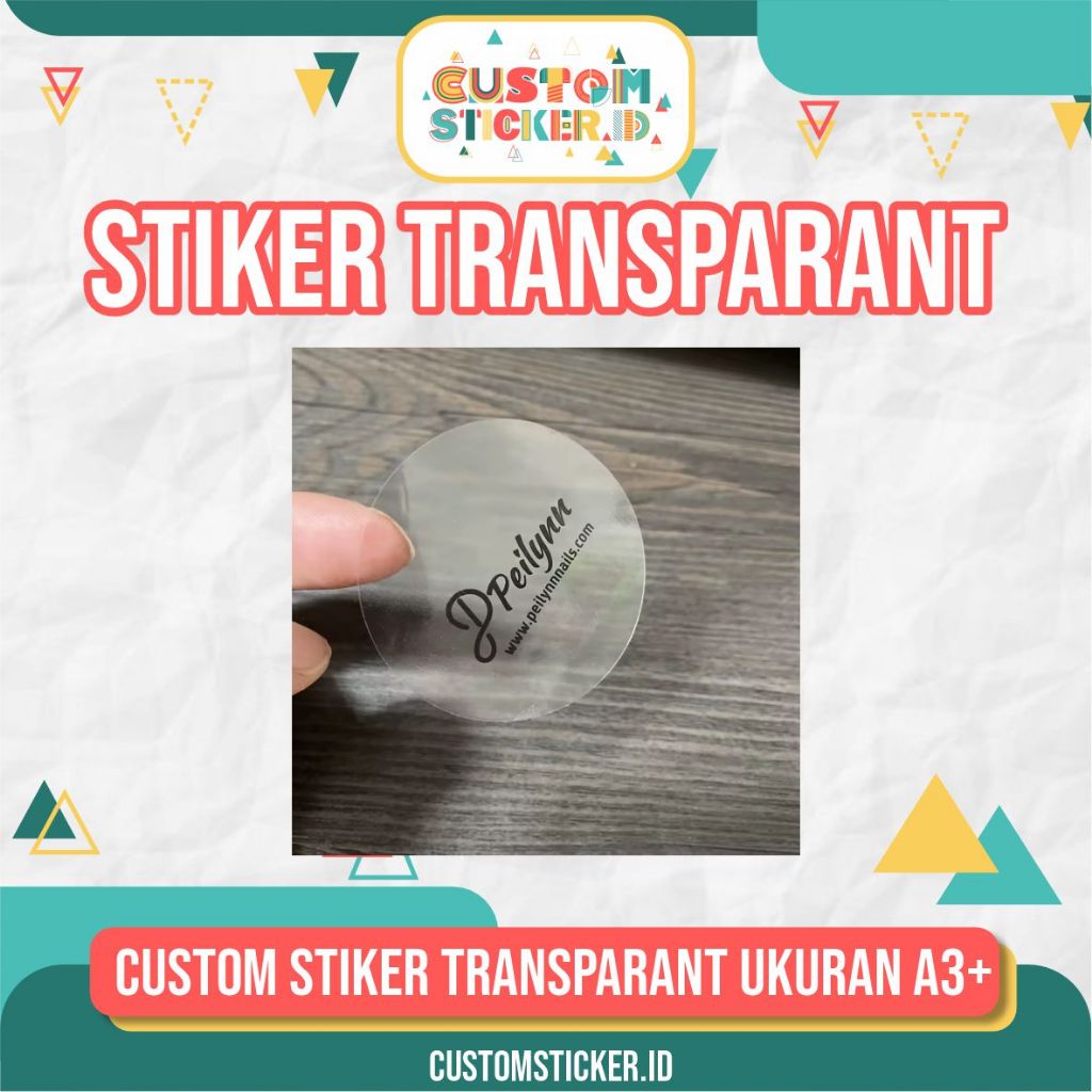 

STIKER LABEL KEMASAN TRANSPARANT WATERPROOF/ANTI AIR, TIDAK MUDAH SOBEK,, MURAH MERIAH lembar A3+