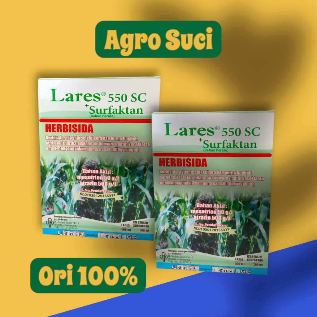 Herbisida selektif tanaman Jagung LARES - 500 ml (bonus kaos) PT INDAGRO