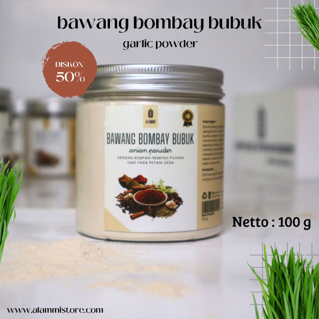 

Bubuk Bawang Bombay Onion Powder 100 gr Tanpa Pengawet Tanpa Campuran Tanpa Msg Rempah - Rempah Spice Powder Untuk Bumbu Masakan
