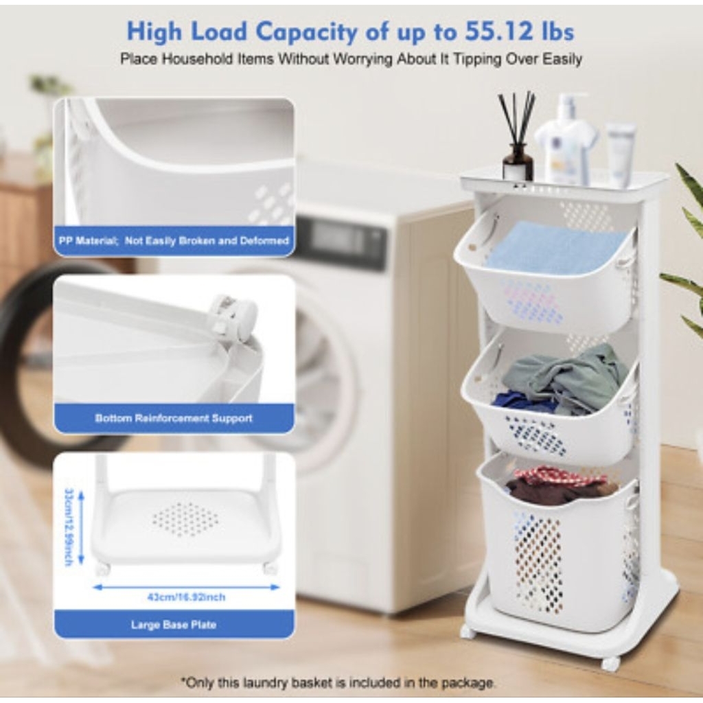 B9 - RAK LAUNDRY | TEMPAT KAIN KOTOR | KERANJANG LAUNDRY | LAUNDRY BASKET | RAK SERNAGUNA