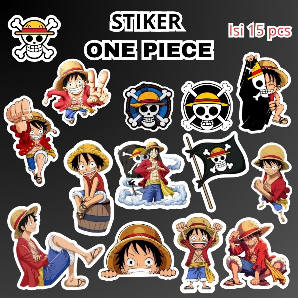 

Stiker One Piece Viral Termurah Isi 15 pcs