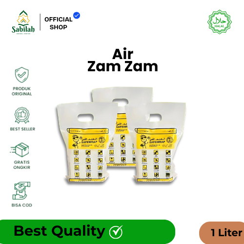 

Air Zamzam 1 Liter - Authentic Minuman 1 Liter Oleh-oleh Haji dan Umroh