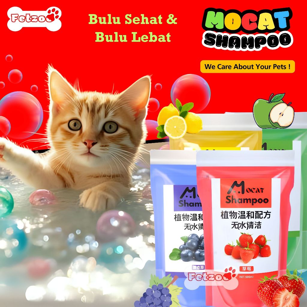 SHAMPOO KUCING SHAMPOO ANTI JAMUR DAN MENCEGAH BULU RONTOK FETZOO