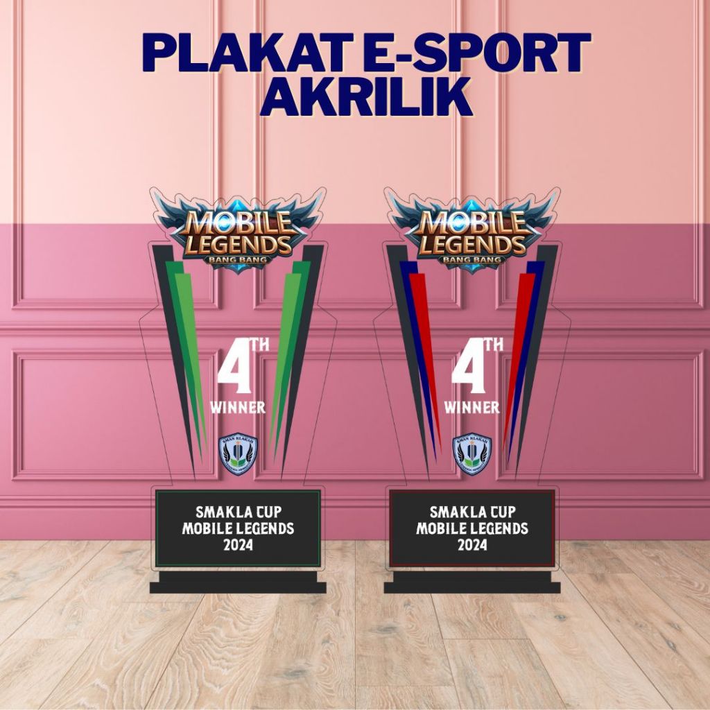 Piala Mobile Legend Piala E Sport Plakat ML Plakat Mobile Legend Akrilik
