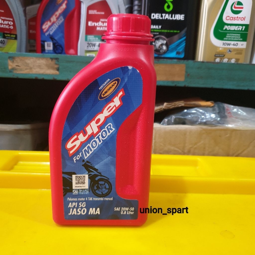 union_spart Oli mesin/ Mesran Super  for motor 0.8L/20-50 Pertamina 100%original