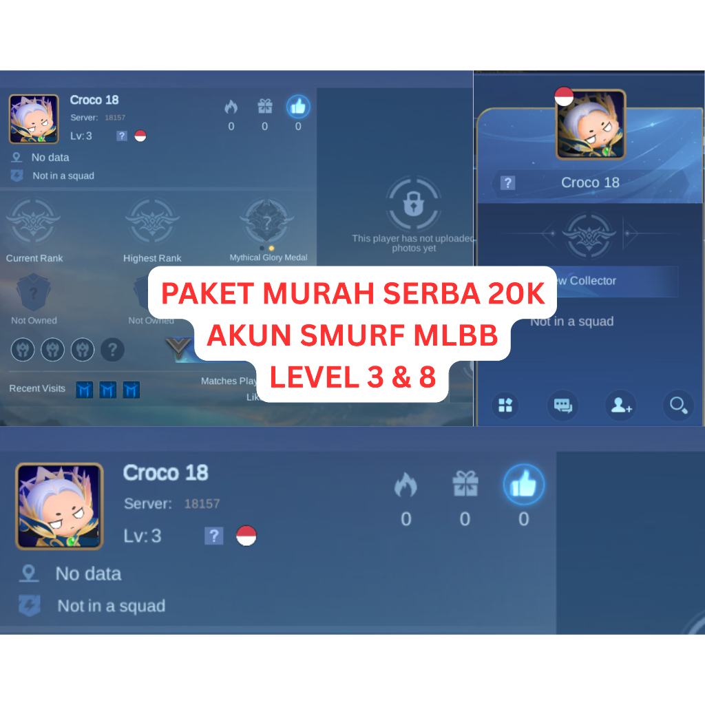 Akun Smurf MLBB Serba 20K