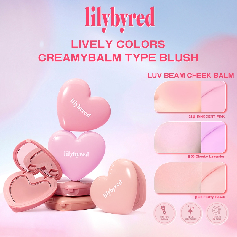 Lilybyred blush/Lilybyred Luv Beam Cheek Balm/Blusher Balm /Type Creamy Texture/ LongLasting/Cheek B