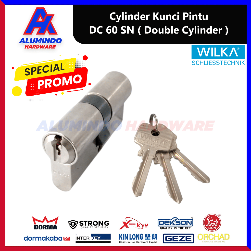 Cylinder Wilka 1400 - 30/30 MM Original Anak Kunci
