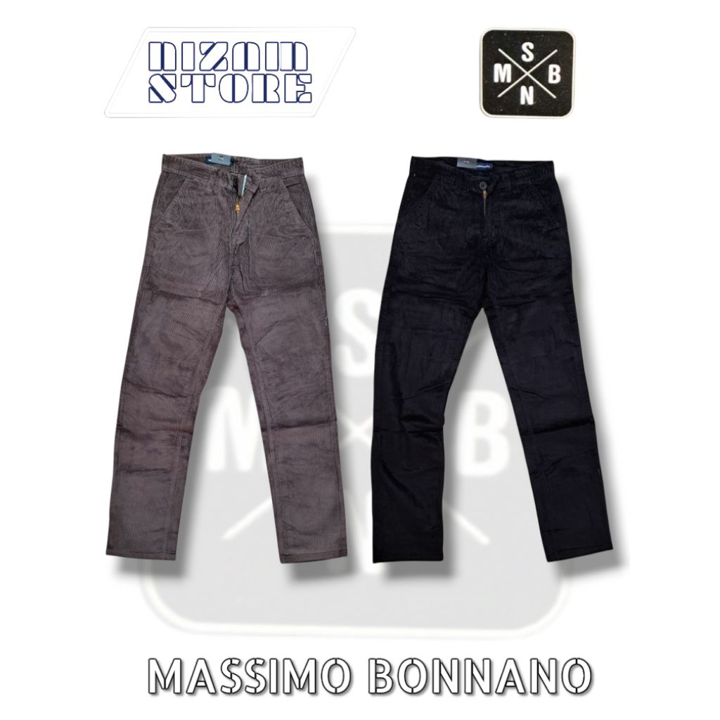 Celana Corduroy Pria MASSIMO BONNANO ORIGINAL