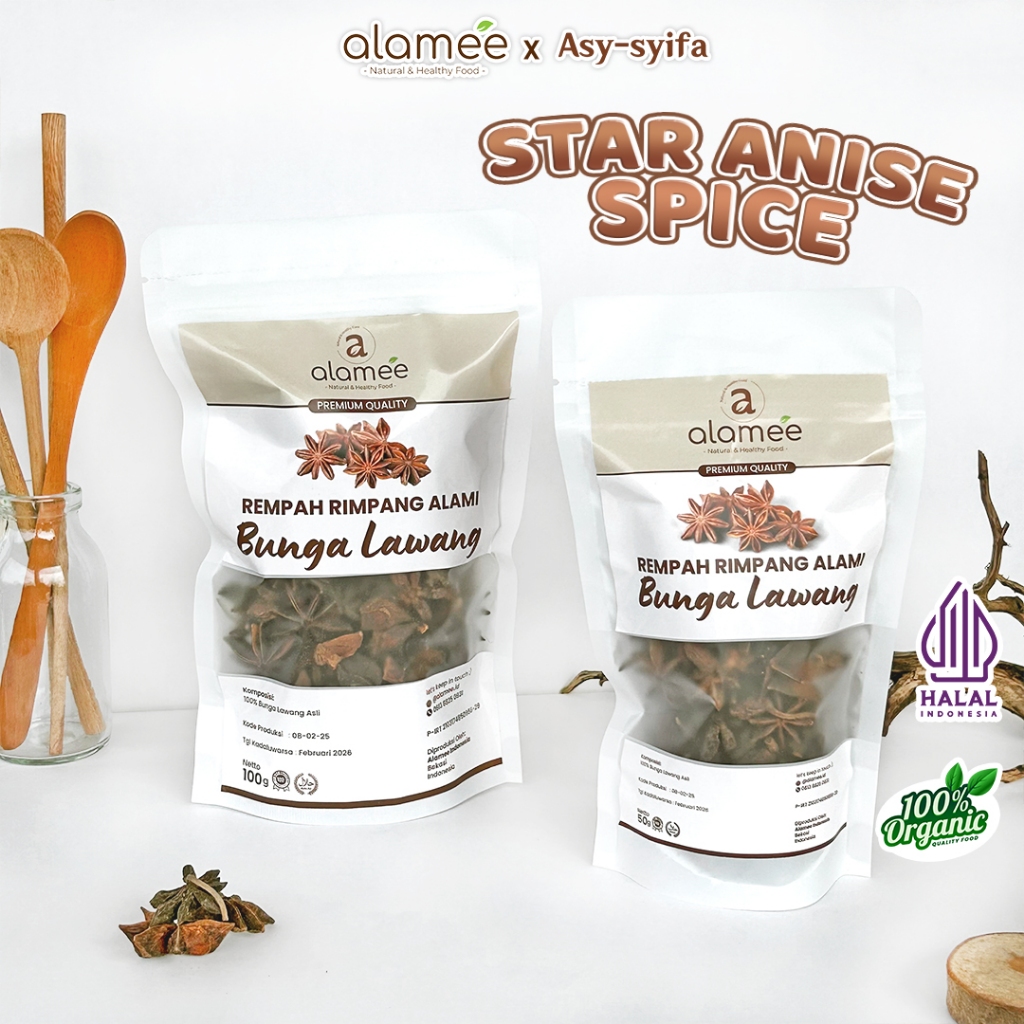 

ALAMEE Rempah Bunga Lawang Wedang Minuman Herbal Asli Alami Langsung Seduh Komplit Tradisional