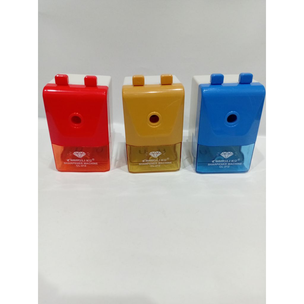 

Diamon Changli Serutan Meja Putar Rautan Pensil CL-212 dengan Tiga Warna Kuning Biru Merah Lucu dan Unik untuk Penggunaan Meja Polos