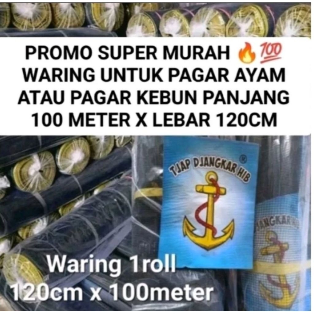 WARING NJANGKAR PANJANG 100M X L120CM ORIGINAL TERMURAH
