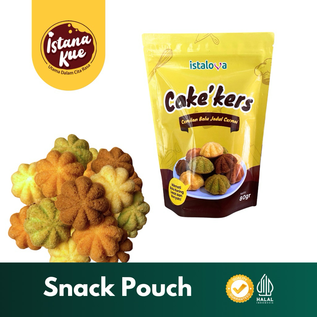 

Istana Kue Snack Cake'Kers Bolu Kering Cermai Camilan Jadul Renyah & Nikmat 80gr