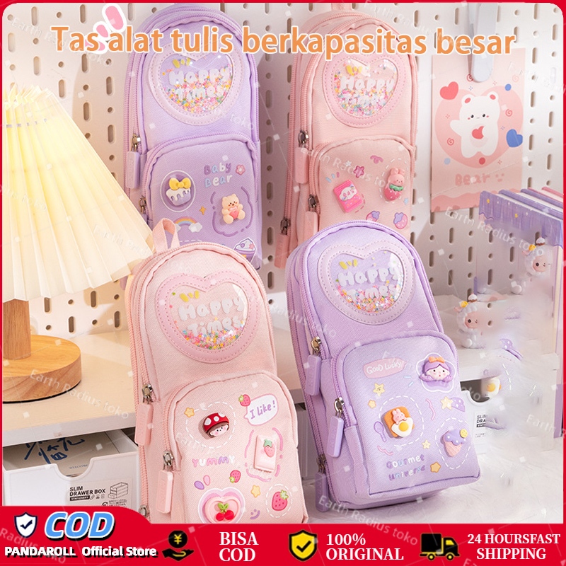 

Tempat pensil kotak Anak perempuan Lucu Kapasitas Besar 3D Pencil Case Kotak Pensil Anak Sekolah 6