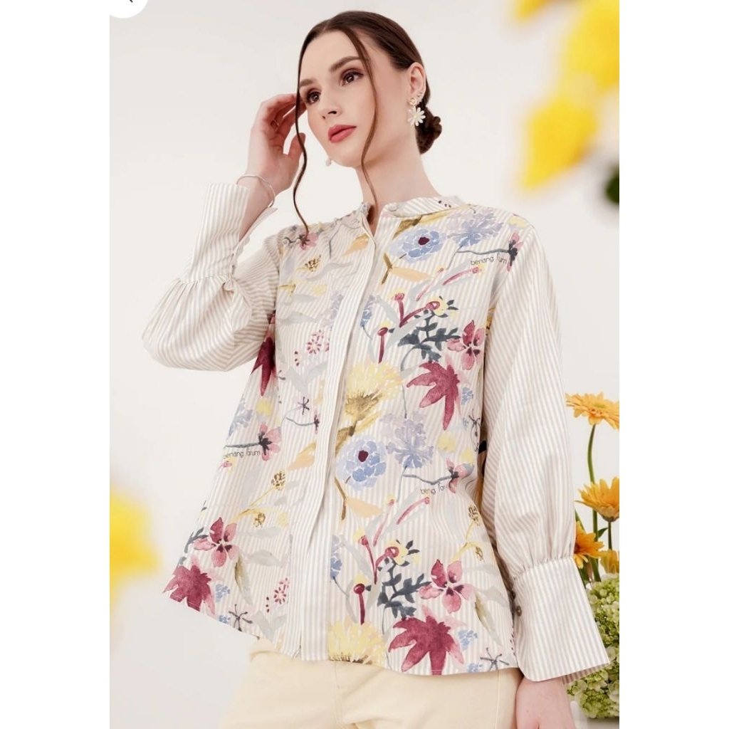 Benang Jarum Romantic Garden Shirt