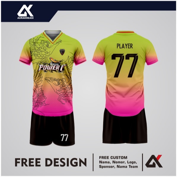 Jersey Printing Jersey Custom Jersey Futsal Jersey Sepakbolaa (CELANA HITAM/PUTIH)