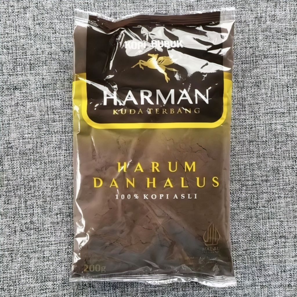 

Kopi Bubuk Hitam Harman Kuda Terbang 200 gr