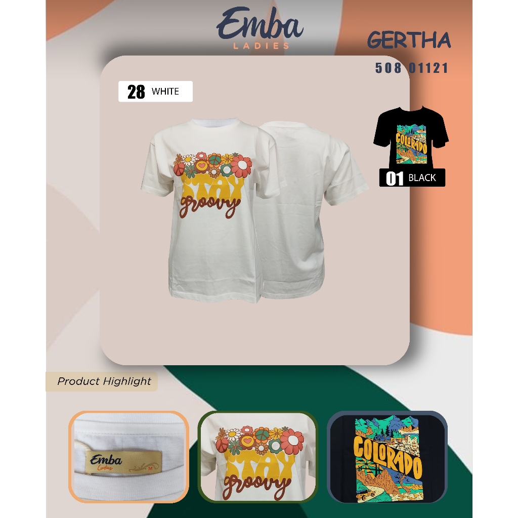 Emba Ladies - Gertha Kaos Wanita Lengan Pendek Collection
