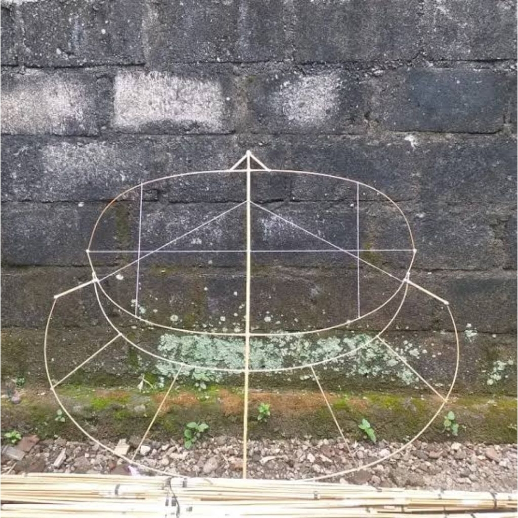 (RANGKA) Layangan gapangan Pegon 70cm+sendaren pita
