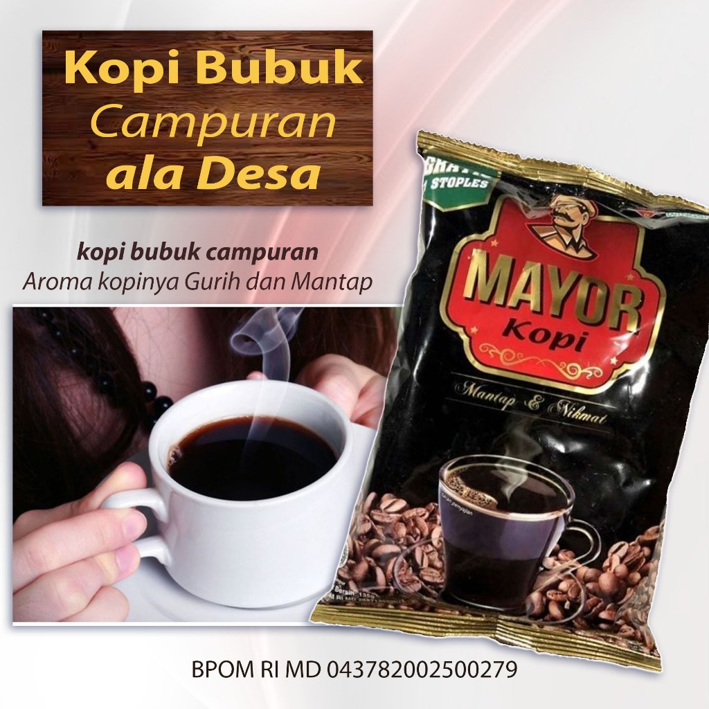 

Best Seller Kopi bubuk desa kopi bubuk Campuran ala khas nDeso kopi bubuk ini tidak Murni cocok buat lambung yang tidak kuat dengan kopi asli murni Aroma kopinya semerbak Gurih serasa minum ada di Pelosok Desa ~ Mayor kopi bubuk 120gr