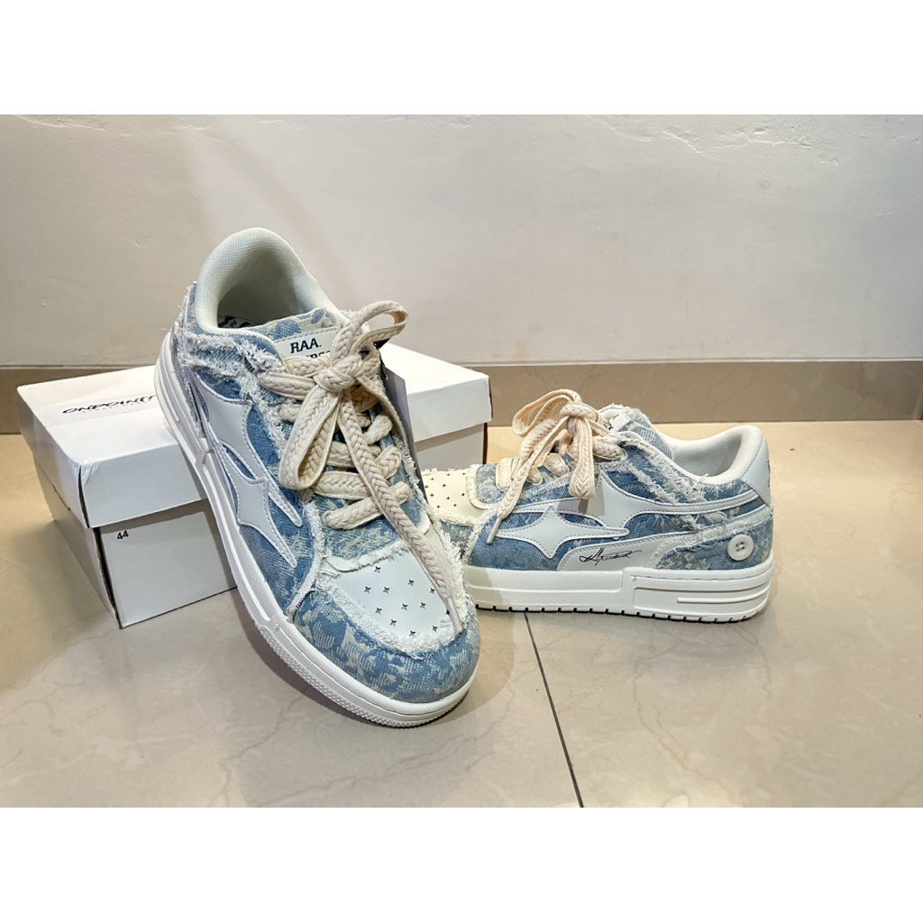onpoint streetwear Denim stars sneakers NEW UNISEX