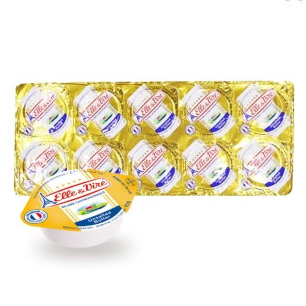 

Elle & Vire Butter Unsalted 10Gr x 10 pc Mentega Elle Vire Elle&vire
