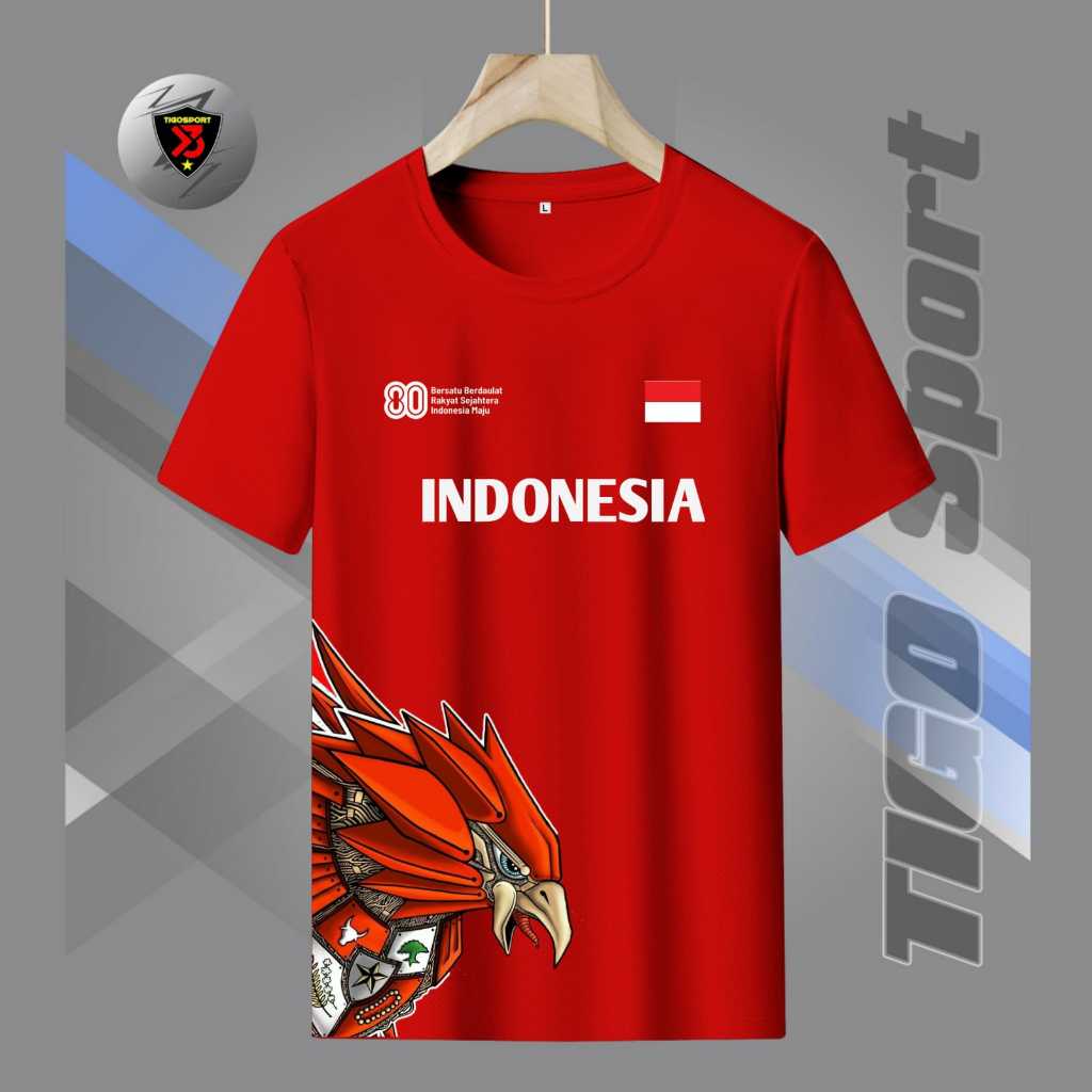 GARUDA KAOS BADMINTON KAOS KEMERDEKAAN INDONESIA 17 AGUSTUS TERBARU NUSANTARA BARU INDONESIA MAJU 20