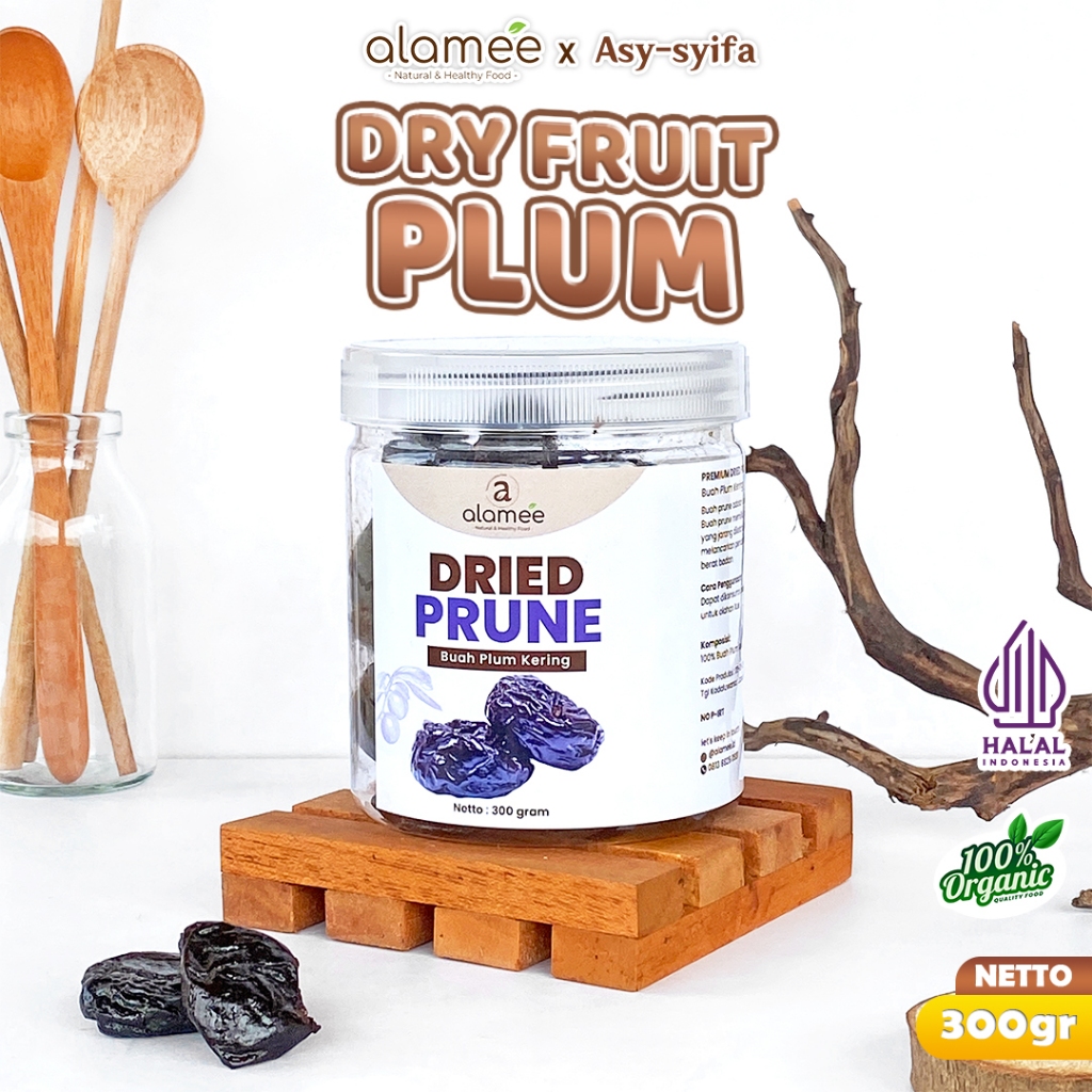 

ALAMEE Dried Prune Cemilan Buah Kering Sehat Buah Plum Kering Rendah Kalori Tanpa Biji PREMIUM 300gr
