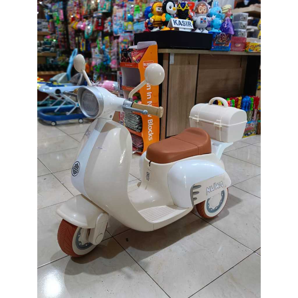 Mainan Motor Aki Anak EXOTIC Motor Aki ANAK NUWA NW-113 - Mainan Motor Aki VESPA Exotic