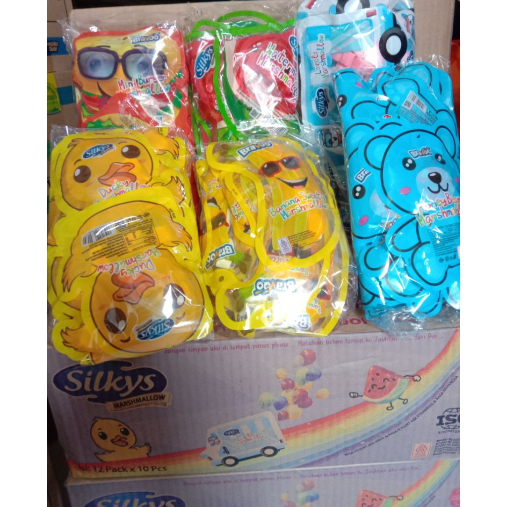 

MARSHMALLOW KARAKTER BRAVOO & SILKYS BANANA/HONEY BEAR/ MINIBURGER