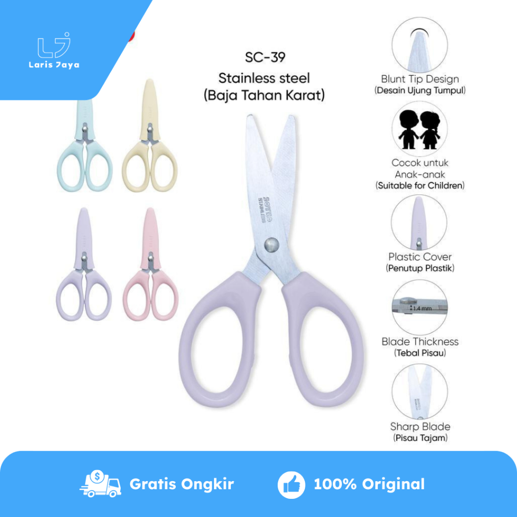 

Gunting Scissors Stainless Steel Joyko SC-39