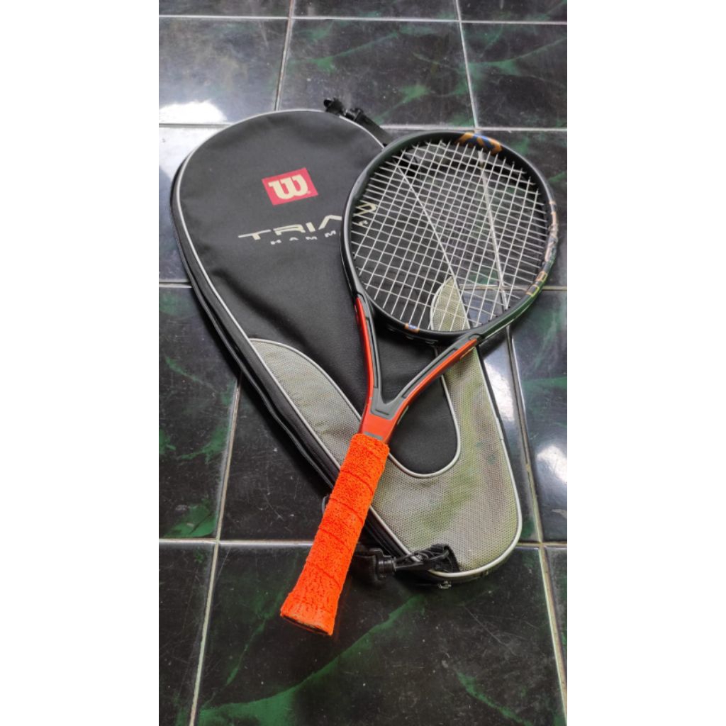 Seken/Preloved Murah Raket Tenis Lapangan/WILSON +Tas/Grip Halus/Senar Ok