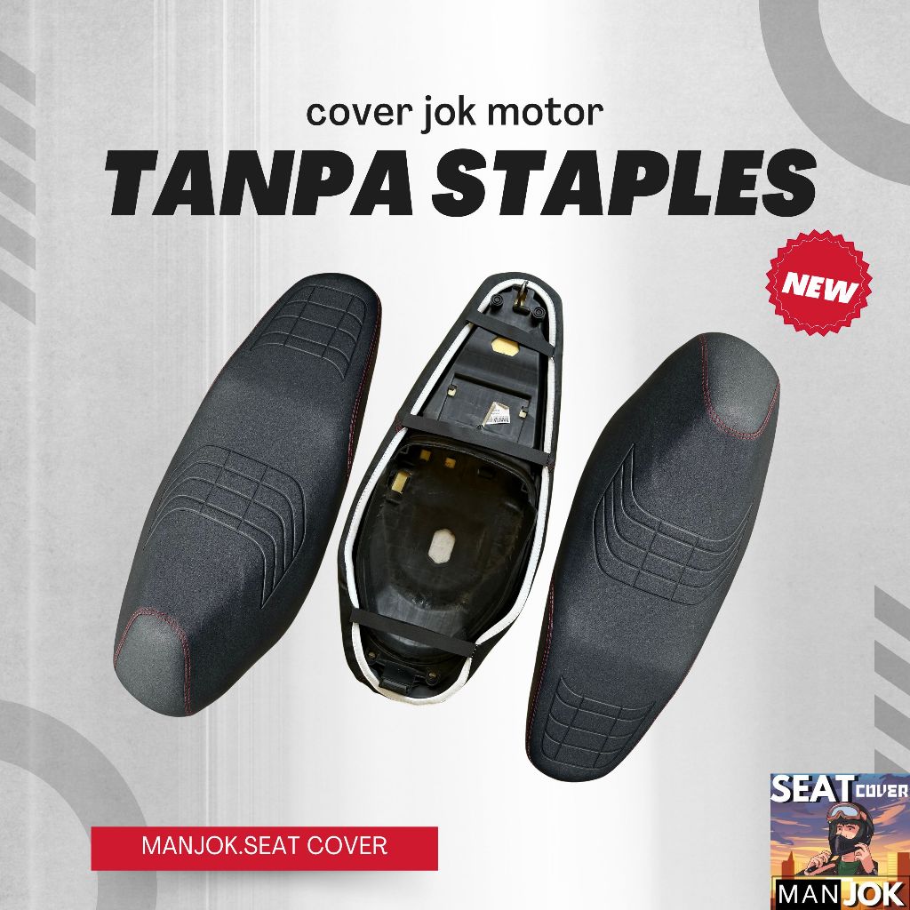 SARUNG JOK MOTOR TANPA STAPLES PAKAI TALI KARET EMBOS PRIMA